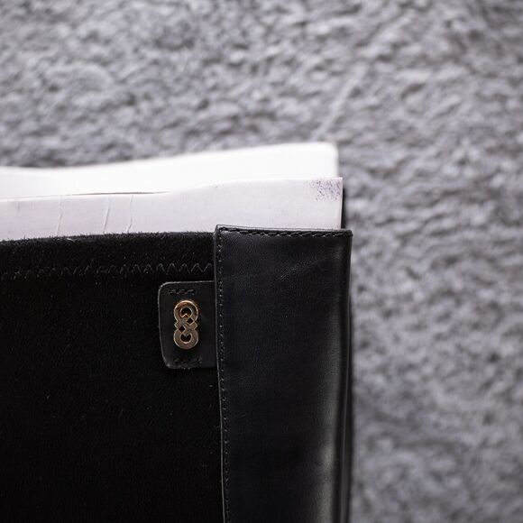 Cole Haan Parsonage Riding Boot Knee High Tall Black Leather Size 6 B EUC w/box - Picture 2 of 8